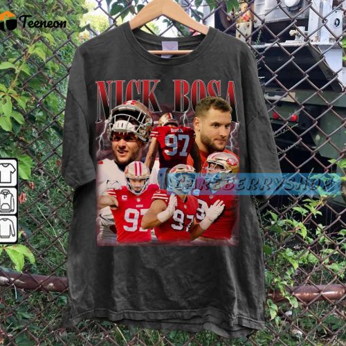 Vintage Nick Bosa Shirt: Authentic Bootleg for American Football Fans