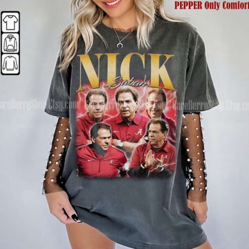 Vintage Nick Saban Roll Tide Shirt – Football 90s Fan Gift for Him and Her