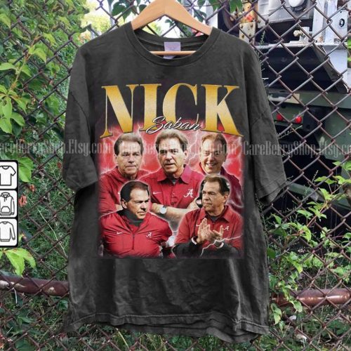 Vintage Nick Saban Roll Tide Shirt – Football 90s Fan Gift for Him and Her