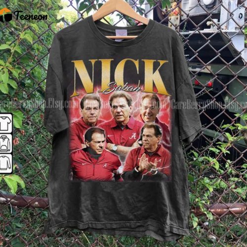 Vintage Nick Saban Roll Tide Shirt – Football 90s Fan Gift for Him and Her