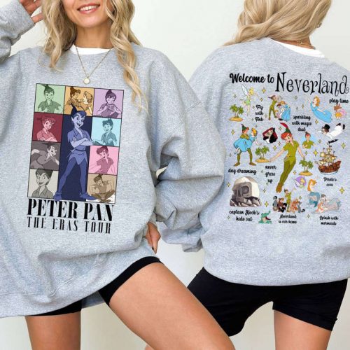 Vintage Peter Pan Never Grow Up Shirt: Peter Pan Eras Tour Tinker Bell Wendy Flight Disneyland Family Trip