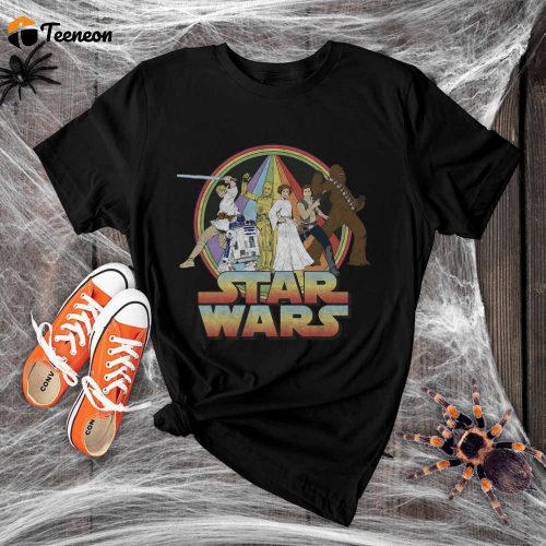 Vintage Star Wars Shirt – Retro Rainbow Group T with Disney – Perfect Star Wars Gift