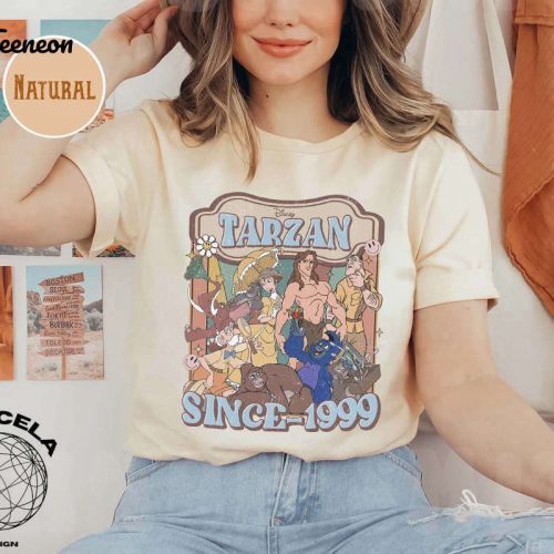 Vintage Tarzan Since 1999 Shirt – Disney Aesthetic for Tarzan and Jane Enthusiasts – Perfect Disneyland Disney World or Disney Trip Shirt