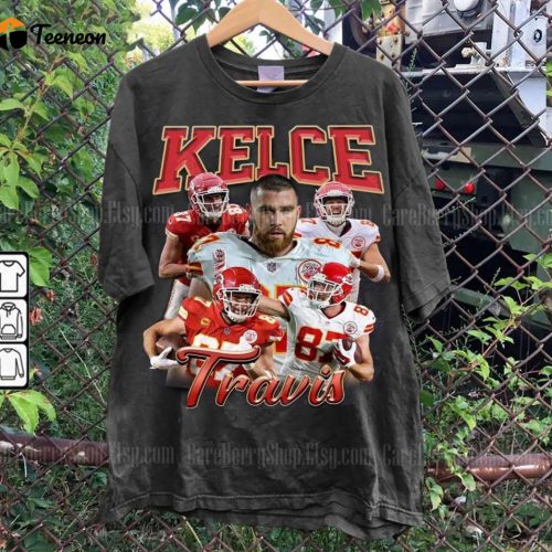 Vintage Travis Kelce Shirt: Retro 90s Football Fan Tee