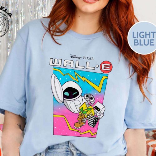 Wall-E and EVE Disney Cartoon Characters Shirt: Couple Matching Tee Disney Matching Shirt – Get your Disney Shirt for an adorable couple look!