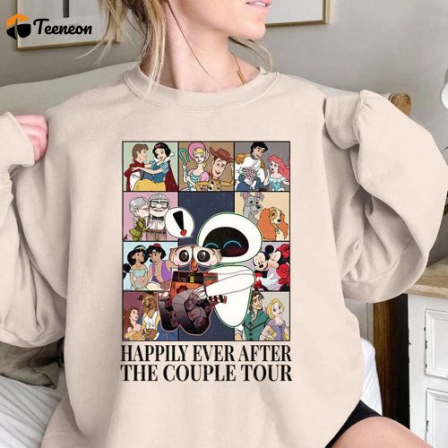 Vintage Wall-E Happily Ever After Sweatshirt: Perfect Honeymoon & Disneyland Couple Tour Gift