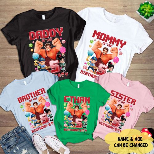 Wreck It Ralph Birthday Shirt | Vanellope Von Schweetz Shirt | Family Wreck It Ralph Birthday Shirts | Mickey Personalized Birthday Shirt