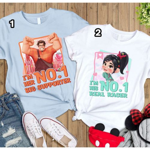 Disneyland Couple Shirts: Wreck it Ralph & Vanellope Real Racer Perfect Valentine s Matching Shirts