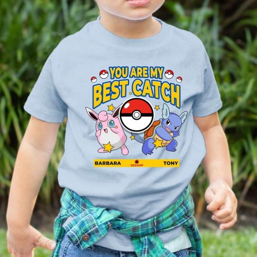 Funny Pikachu Toddler T-Shirt – Best Catch Pokemon Birthday Shirt!