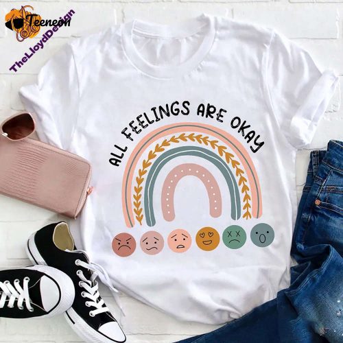 All Feelings Are Okay T-Shirt – Embrace Mental Health Psychology Vintage Unisex Shirt