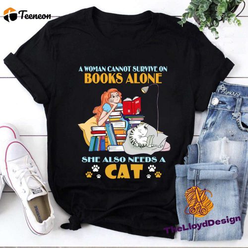 Book & Cat Lover Shirt: A Woman s Essential – Cat Vintage T-Shirt