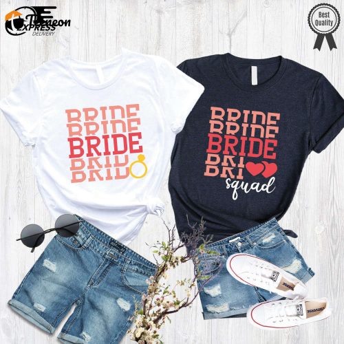 Bride Shirts: Perfect Wedding Party Attire Bride Crew Tribe Bridesmaid & Bachelorette Shirts