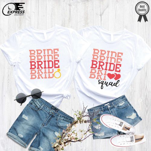 Bride Shirts: Perfect Wedding Party Attire Bride Crew Tribe Bridesmaid & Bachelorette Shirts