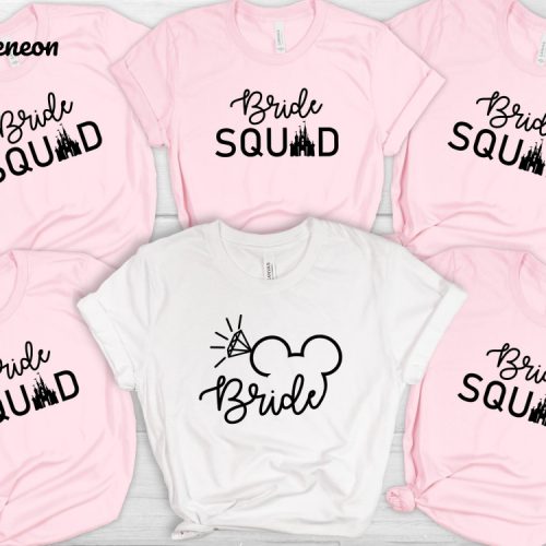 Bride Squad Bachelorette Shirt: Spread Positive Vibes with this Wedding Wife and Maid of Honor Engagement Shirt – Ideal for Bride Team and Wedding Planners!