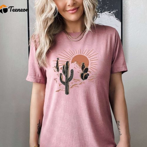 Cactus Plant T-Shirt: Sun Shirt for Adventurous Travelers Perfect Vacation & Holiday Gift Trending Summer Tee for Desert Adventures