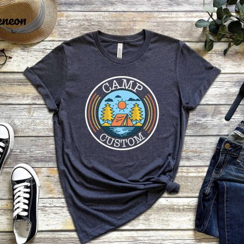 Adventure in Style: Custom Camper T-shirt for Camping Squad School Trips and Vacations – Personalized Name Shirt Perfect Camper Gift!