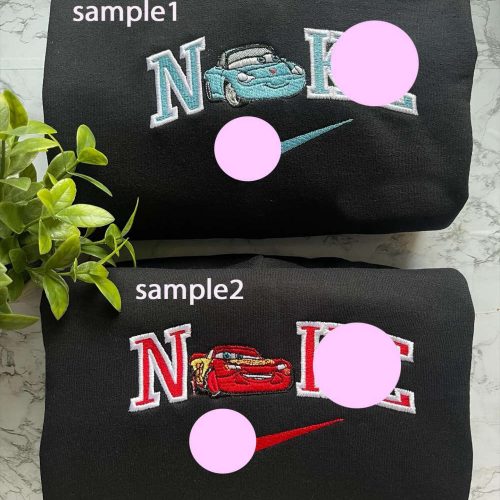 Cars Lightning Mc Quee n & Sa l ly Embroidered Sweatshirt Valentine Hoodie