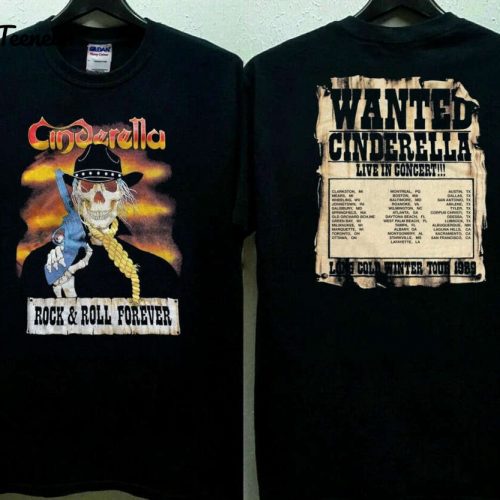 Cinderella Rock N Roll Forever Tour 89 T-Shirt: Live Concert Merch