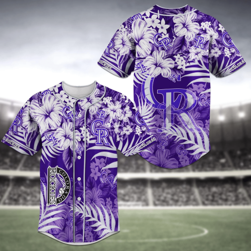 Colorado Rockies MLB Baseball Jersey Shirt with Flower Design