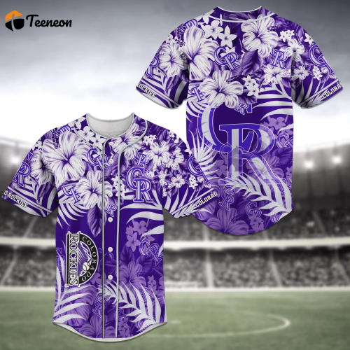 Colorado Rockies MLB Baseball Jersey Shirt with Flower Design