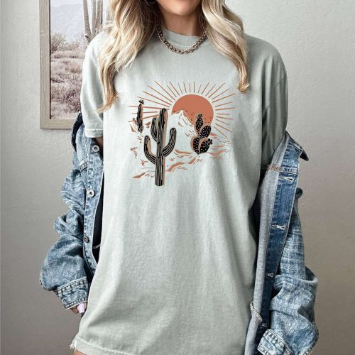 Desert Life T-shirt: Explore the Wild West with our Cactus Shirt! Perfect Travel & Nature Lover Gift from Arizona featuring Cactus Plants Gift For Her – Shop Now!