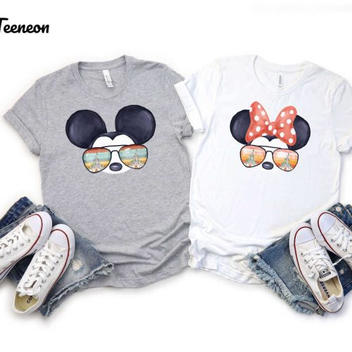 Disney Mickey and Minnie T-Shirt: Matching Family Shirts with Sunglasses – Official Disney Merchandise