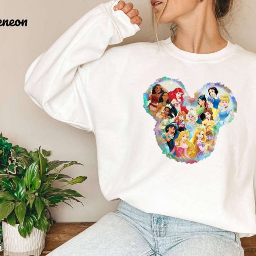 Disney Sweatshirt: Retro Princesses & Mickey Mouse Shirt for Birthday Girls – Perfect Cartoon Sweatshirt for Disney Trip & Vacation