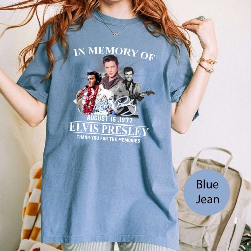 Memorable Elvis Presley Shirt: August 16 1977 Tribute Funny King of Rock and Roll T-Shirt 2023