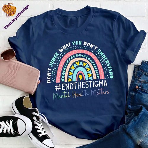 Endthestigma Mental Health Matters T-Shirt – Raise Awareness Vintage Therapist & Anxiety Shirt