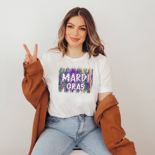 Fat Tuesday T-Shirt: Celebrate Mardi Gras with Party Vibes! Fleur De Lis Shirt Bead Festival Perfect Gift For Her – Carnival Tees & Celebration Shirts