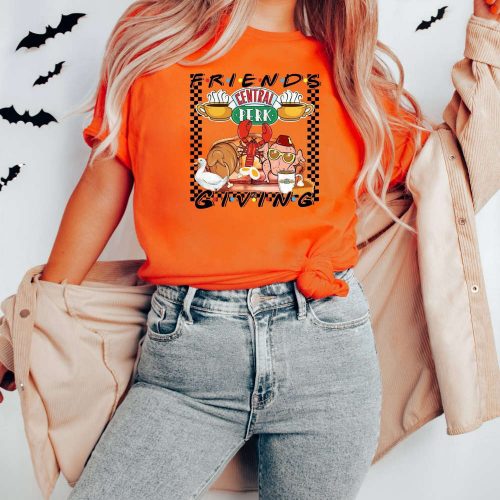 Friendsgiving T-Shirt: Celebrate Fall with Thanksgiving Thankfulness & Friendship! Best Friends Turkey Pumpkin & Party Shirts for a Memorable Gathering!