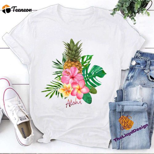 Fun Aloha Pineapple T-Shirt: Vintage Summer Shirt for Unisex Hawaii Travel Gifts