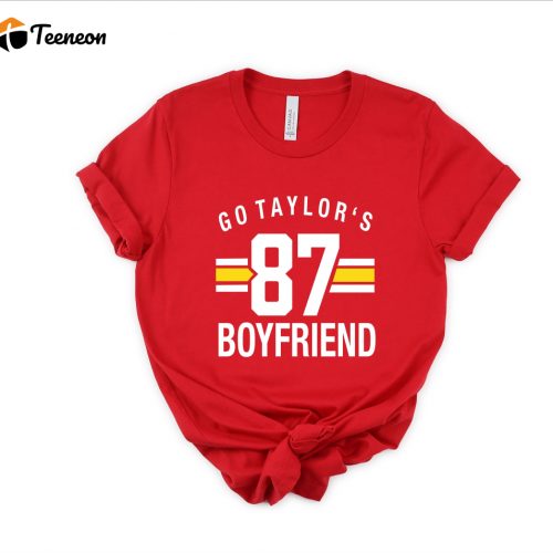 Go Boyfriend T-shirt: Football Shirt for Gameday & Football Fanatics Travis Kelce & Chief Karma Sports Love Shirt