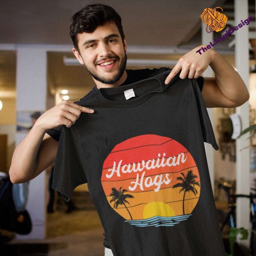 Hawaiian T-Shirt: Vintage Art & Unisex Hogs Shirt – Perfect Hawaii Gifts!