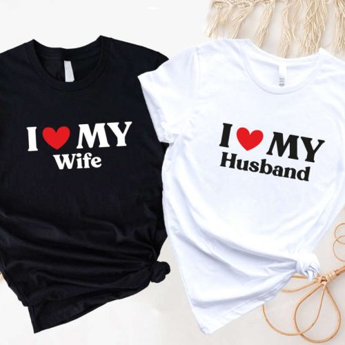 I Love Custom Shirt: Personalized Valentine s Day T-Shirt for Husband Wifey