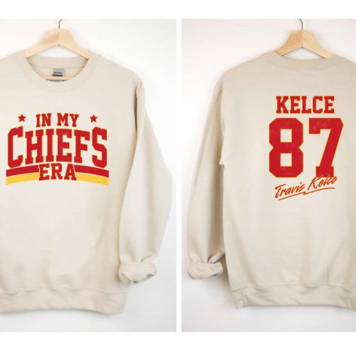 In My Chiefs Era Sweatshirt: Travis Kelce Shirt for Football Season – Vintage Karma Design Perfect Football Fan Gift Coming Straight Home