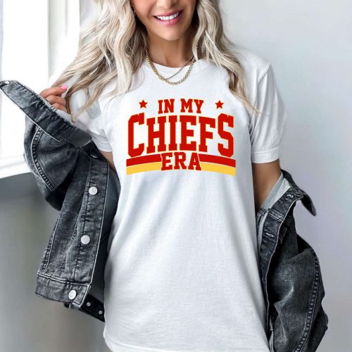 In My Chiefs Era T-Shirt: Football Chiefs & Travis Kelce Shirt – Show Your Team Spirit with this Teacher & Mascot Shirt Perfect for Football Love & School Spirit!