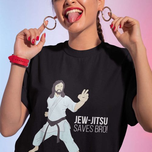 Jesus Karate T-Shirt: Jew Jitsu Saves Bro Unisex Vintage Tee Perfect Jesus Gift