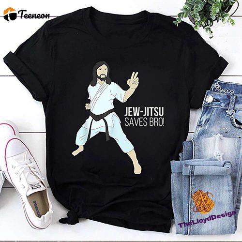 Jesus Karate T-Shirt: Jew Jitsu Saves Bro Unisex Vintage Tee Perfect Jesus Gift