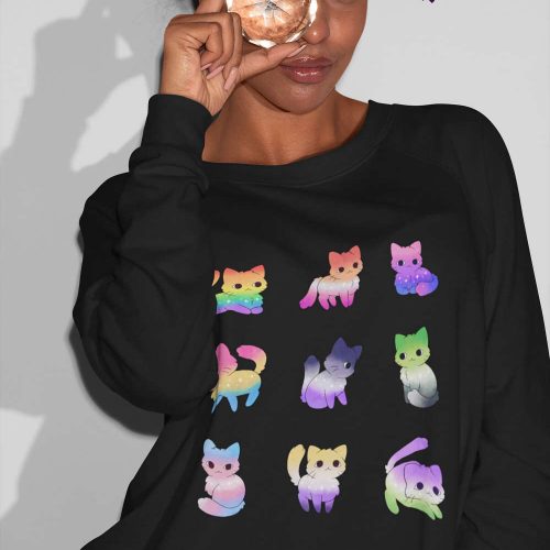 Kawaii Cats Pride T-Shirt – Unisex Vintage Shirt for LGBT Pride Month Perfect LGBT Gift