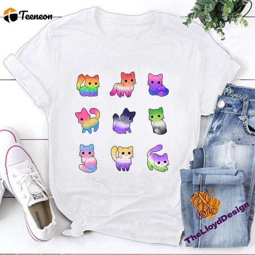 Kawaii Cats Pride T-Shirt – Unisex Vintage Shirt for LGBT Pride Month Perfect LGBT Gift