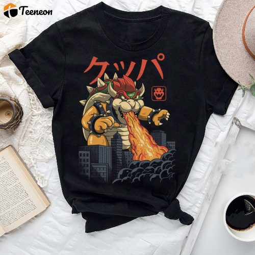 King Koopa Kaiju T-Shirt: Super Mario Bros Bowser Shirt for Fans – Unique Bowser Mario Shirt with Vintage Design