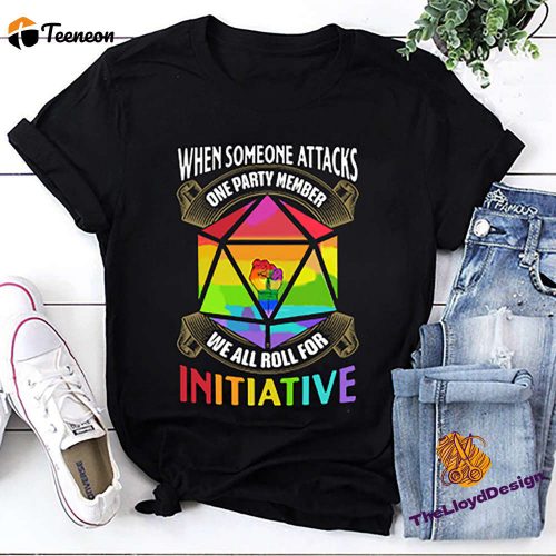 LGBT T-Shirt: Roll for Initiative! Vintage Unisex Tee Perfect Gift for the LGBTQ+ Community