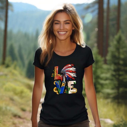 Native Love Shirt: American Tee Tribal Sweatshirt & Indigenous Feather Tee for Couples