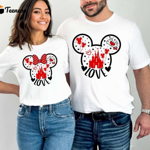 Spread Love with Mickey and Minnie: Disney Couple Tees for Honeymoon & Valentines Day Couple Trip Shirts Disneyworld Shirt