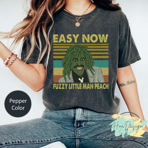 Old Gregg Easy Now Fuzzy Man Peach Comfort Shirt – The Mighty Boosh & Horror Movie Shirt