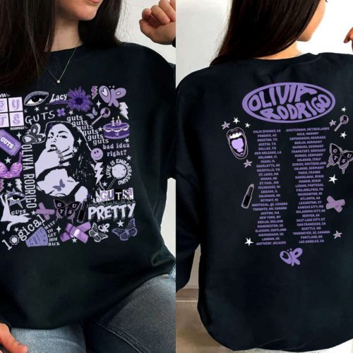 Olivia Rodrigo Guts Tour 2024 Sweatshirt: Shop Guts World Tour Shirt T-Shirt Sweater & Music Shirt