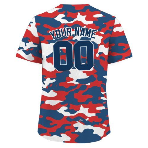 Custom Navy Red Camo Baseball Jersey with Personalized Teamname Name & Number Perfect Gifts for Baseball Fans Men Women Youth Jerseys (290 characters)