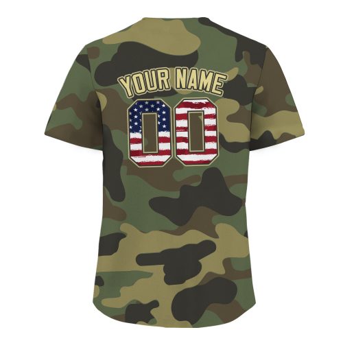 Stand out on the Field with Personalized Printed Camo Baseball Jersey – Perfect Gifts for Baseball Fans! Customizable Teamname Name Number – Shop Now for Men Women Youth!