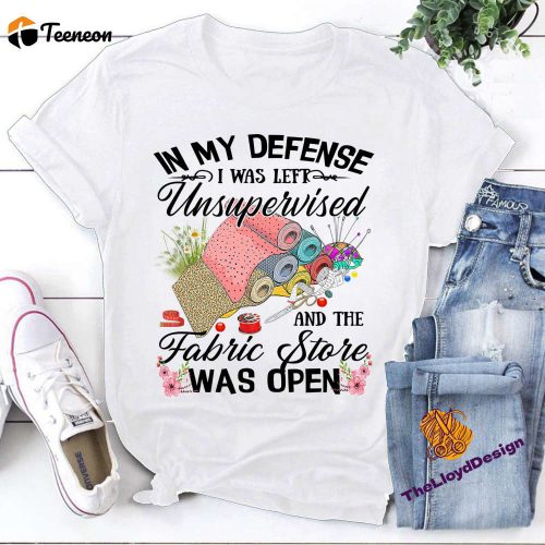 Quilting T-Shirt: Unsupervised & Vintage Fabric Store Shirt